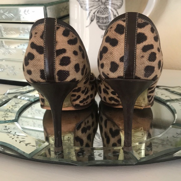 Dolce & Gabbana leopard peep-toe high heels - Picture 3 of 4
